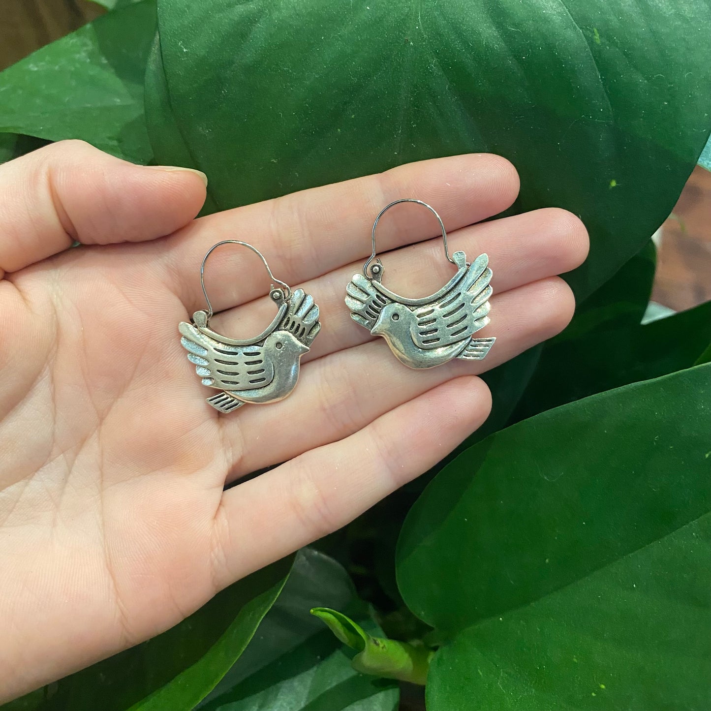 Silver Bird Earrings