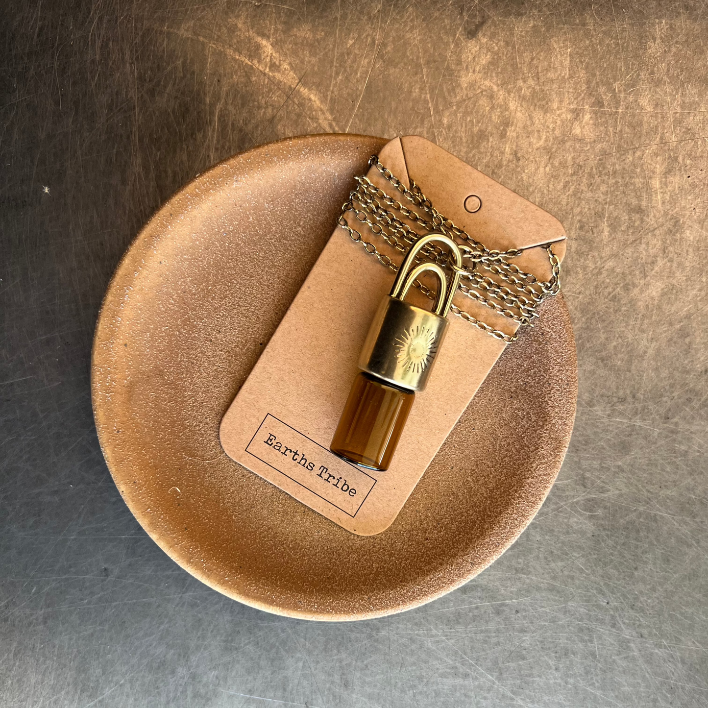 Earth's Tribe Amber Oil Necklace