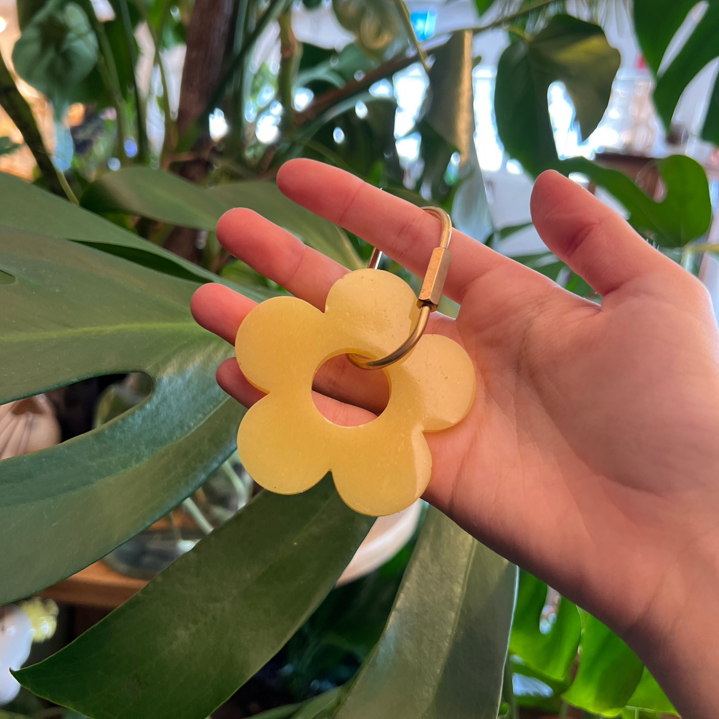 Resin Flower Keyring
