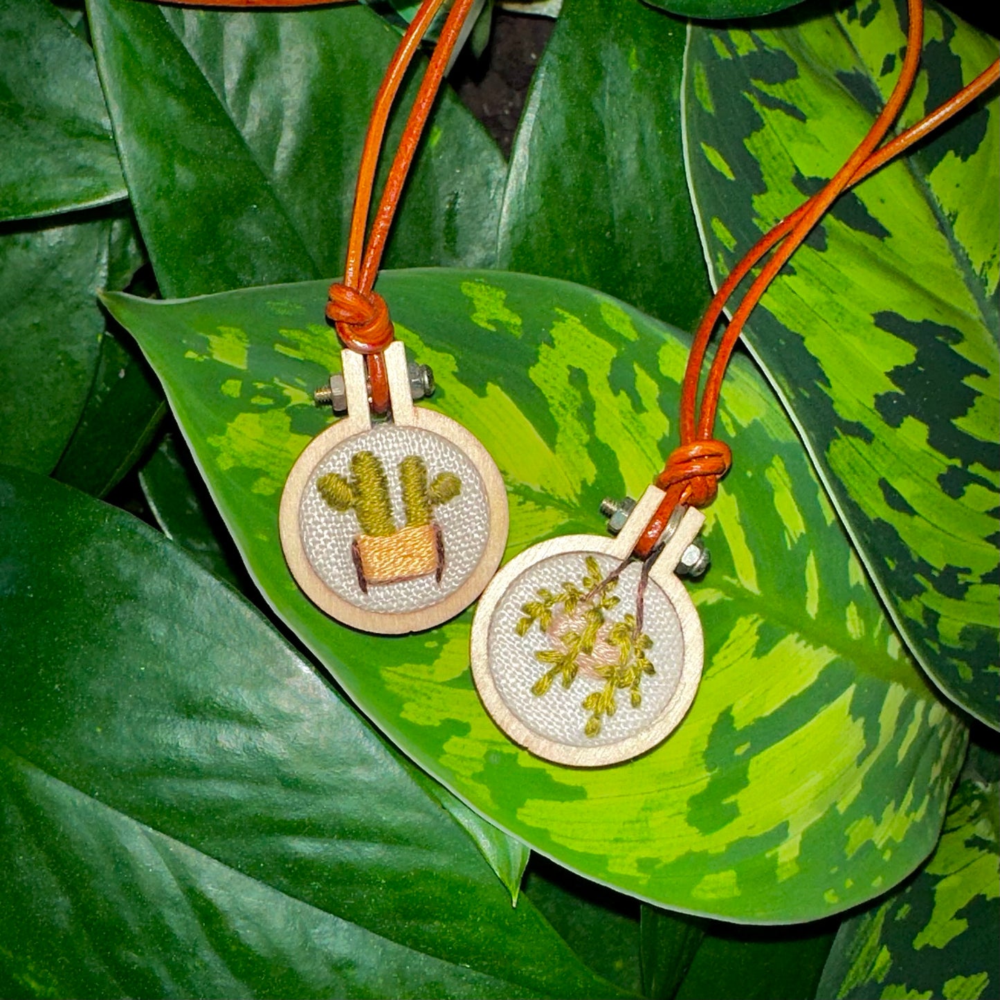 Soulty Stitch Embroidery Hoop Necklace