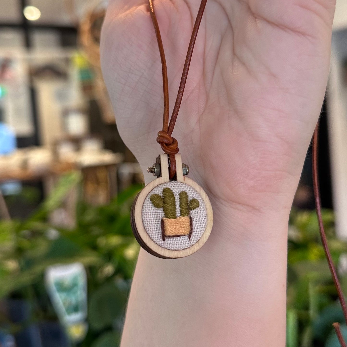 Soulty Stitch Embroidery Hoop Necklace