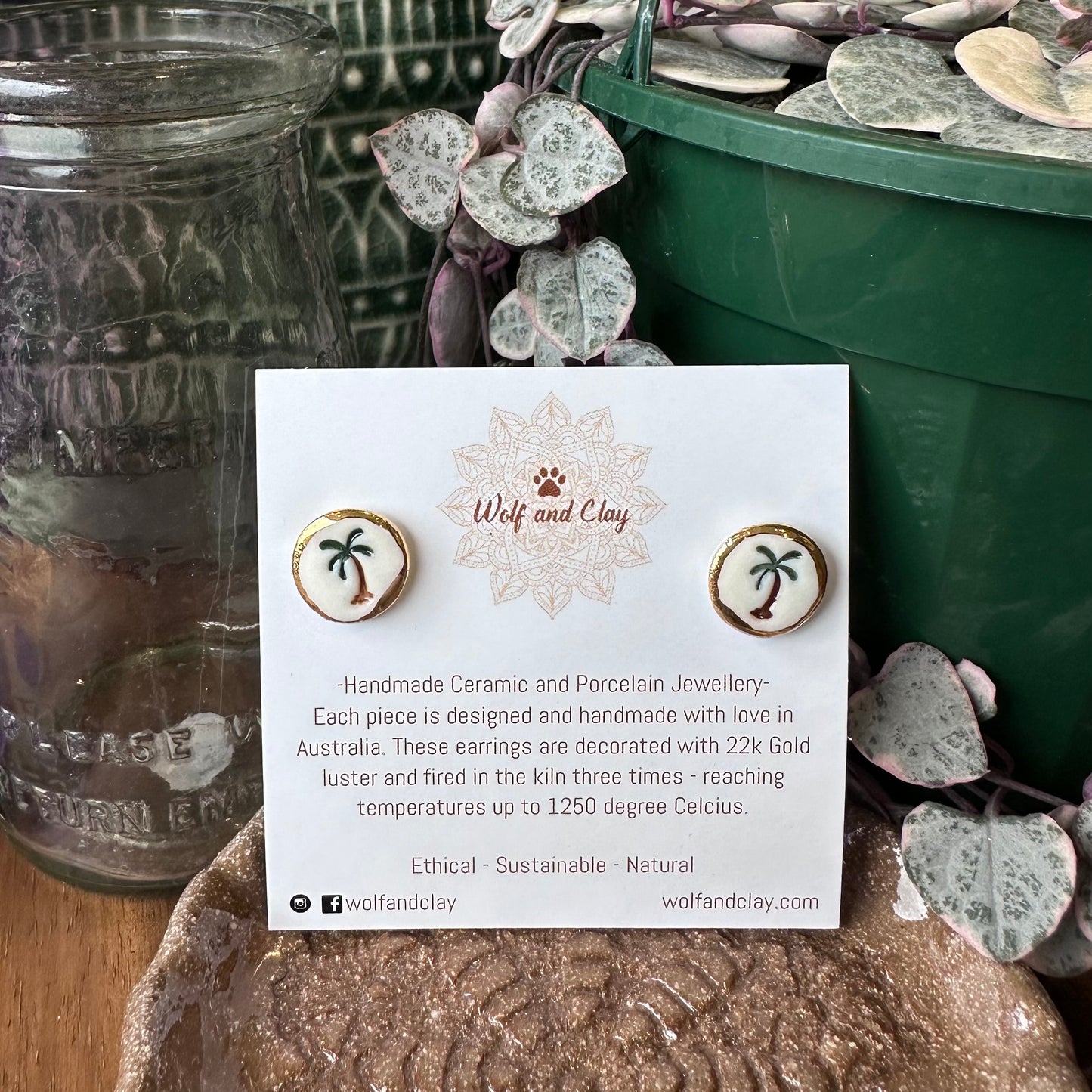Wolf & Clay Small Stud Earrings