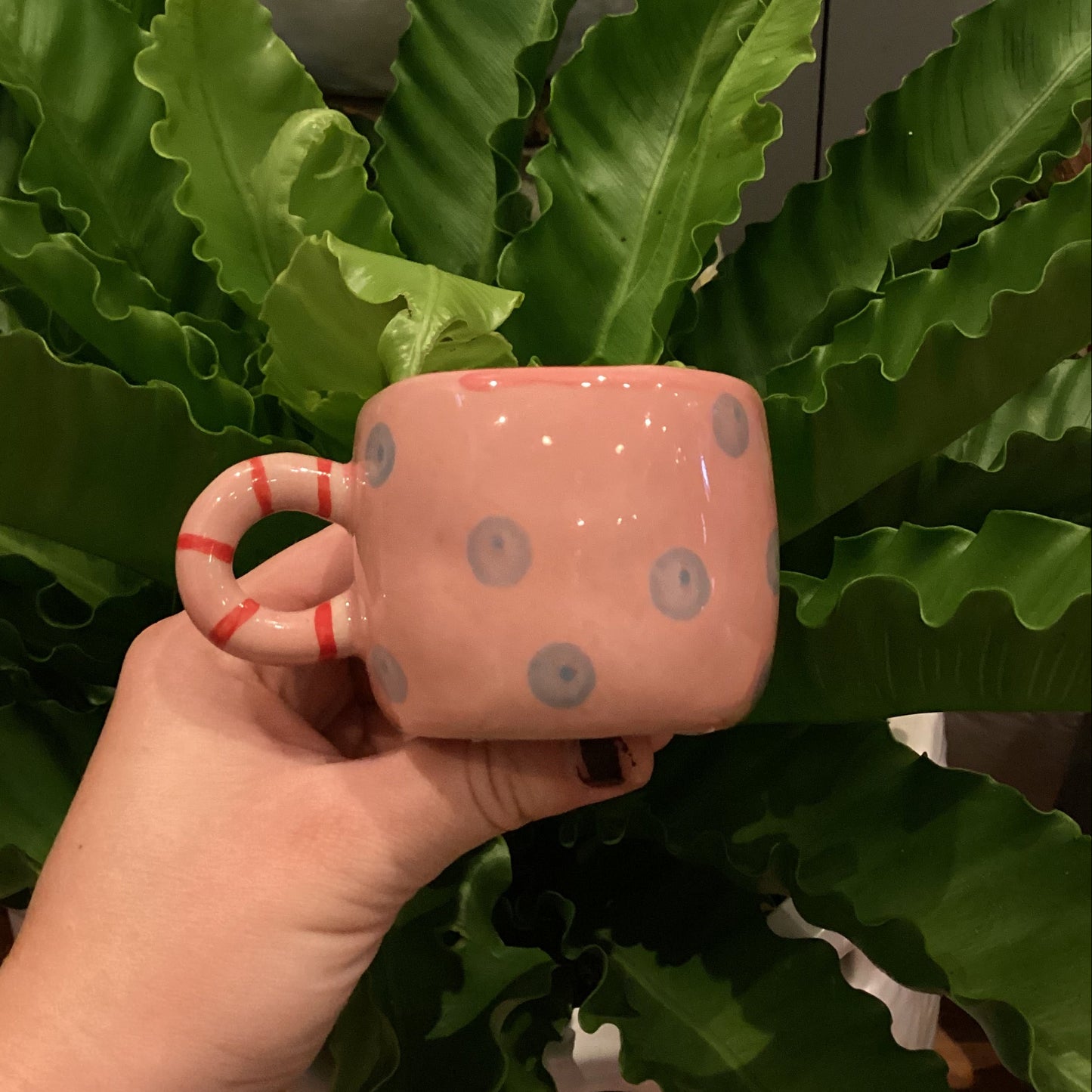 Stoneware Dot Cup