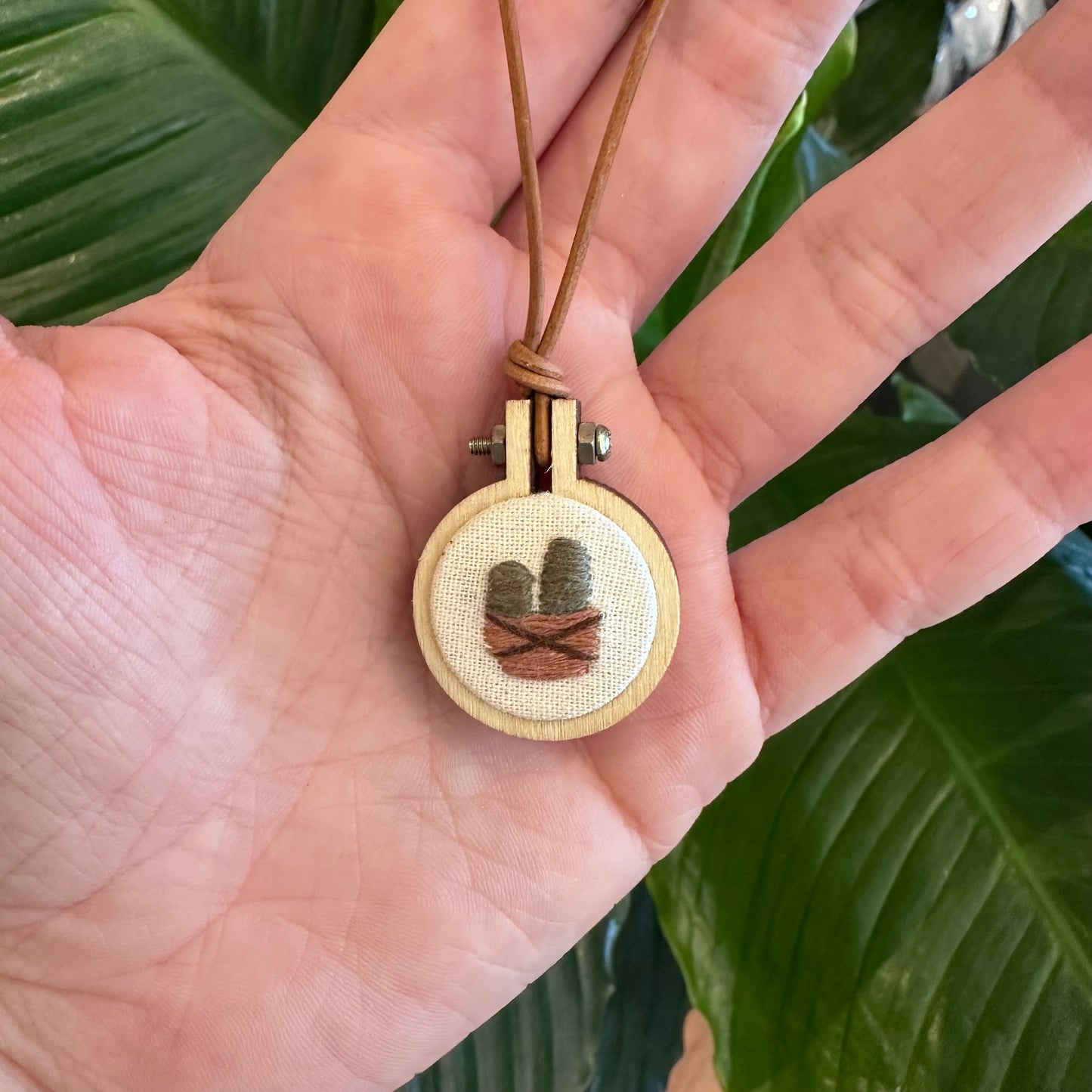 Soulty Stitch Embroidery Hoop Necklace