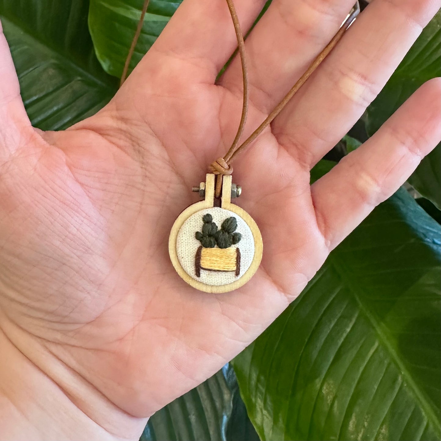 Soulty Stitch Embroidery Hoop Necklace