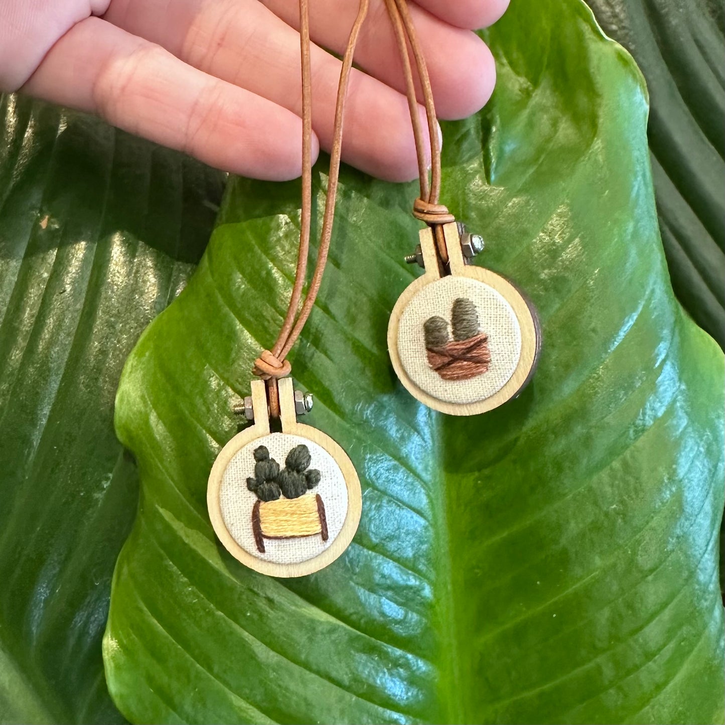 Soulty Stitch Embroidery Hoop Necklace