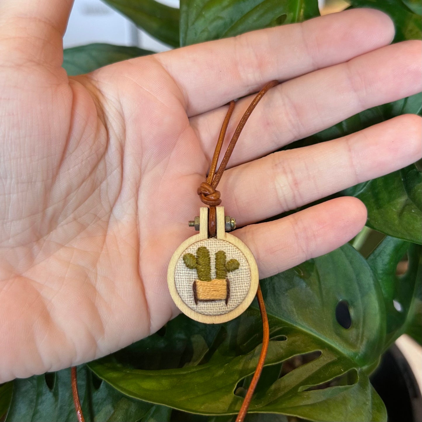 Soulty Stitch Embroidery Hoop Necklace