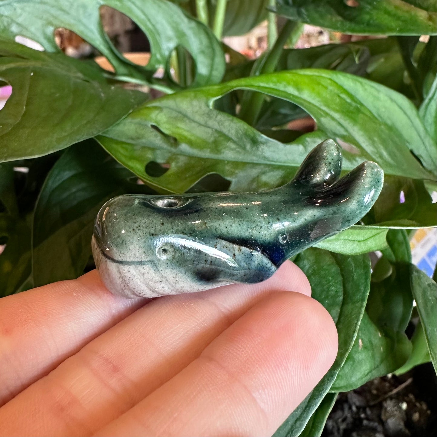 Mini Ceramic Whale by Ruth Elliot