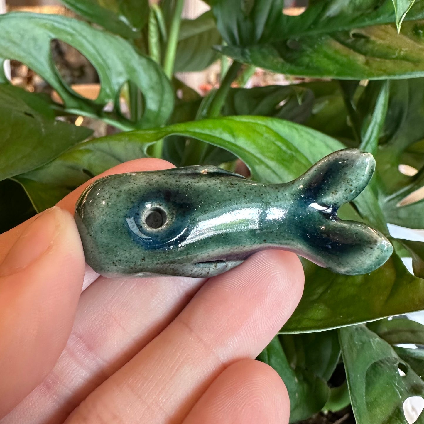 Mini Ceramic Whale by Ruth Elliot