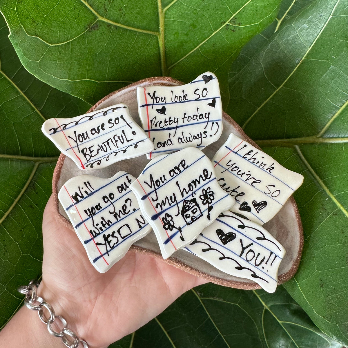 Handmade Love Note Magnet