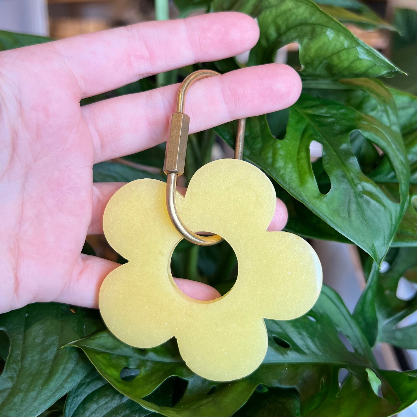 Resin Flower Keyring